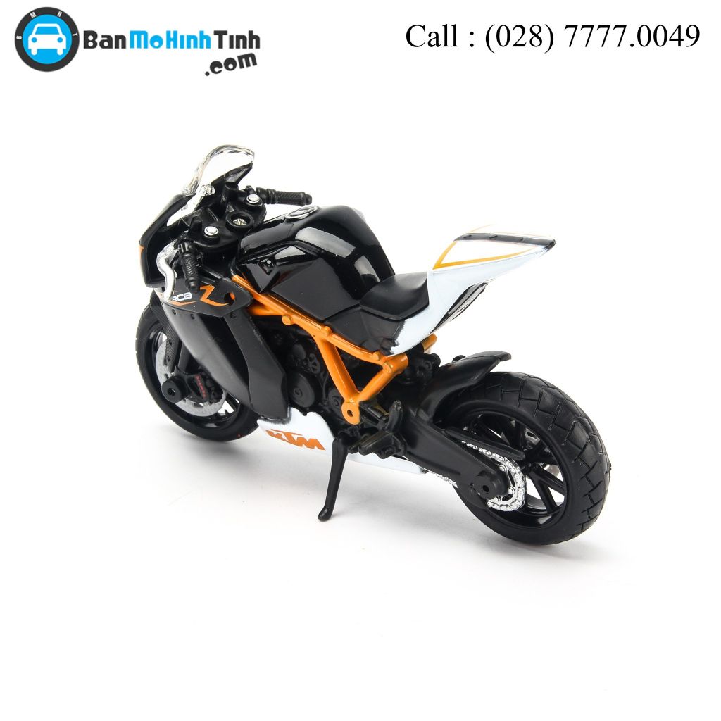 Mô hình xe mô tô KTM 1190 RC8 R Matte Black 1:18 Bburago-18-51049