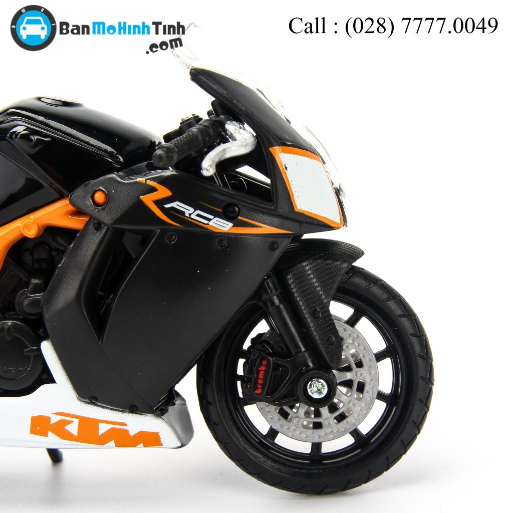 Mô hình xe mô tô KTM 1190 RC8 R Matte Black 1:18 Bburago-18-51049
