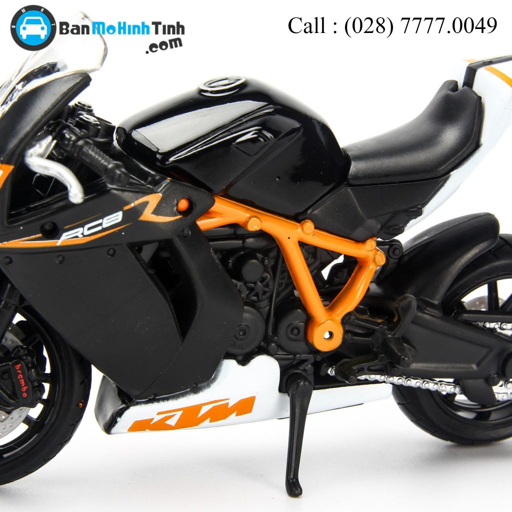 Mô hình xe mô tô KTM 1190 RC8 R Matte Black 1:18 Bburago-18-51049