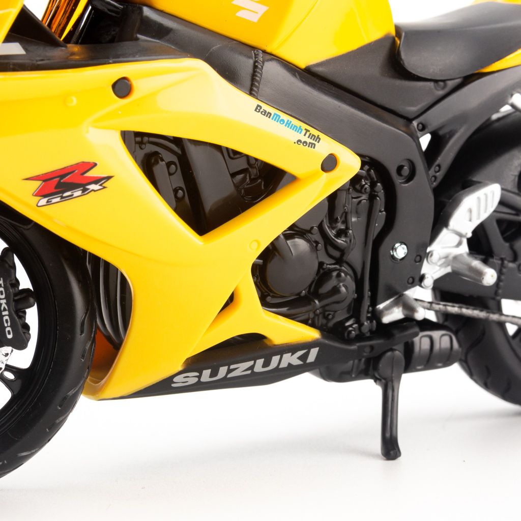 Mô hình mô tô Suzuki GSX R600 1:12 Maisto Yellow (8)