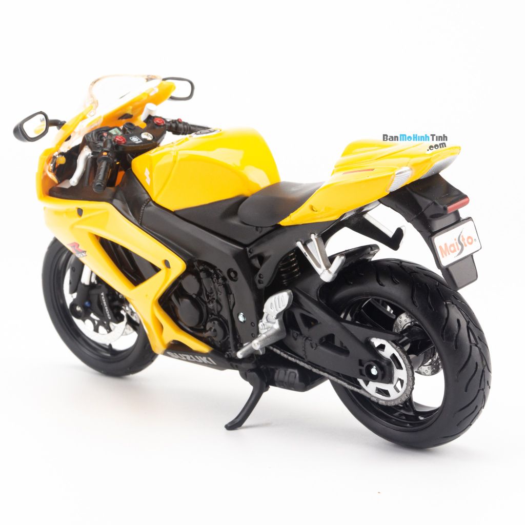 Mô hình mô tô Suzuki GSX R600 1:12 Maisto Yellow (2)