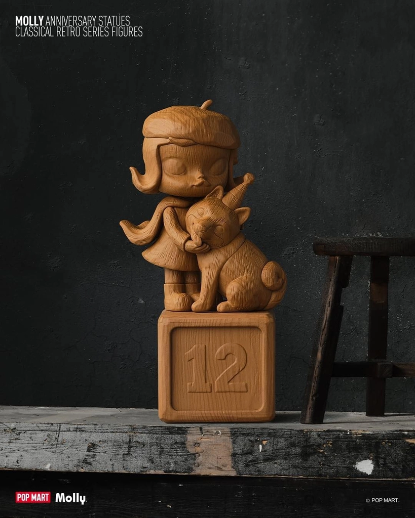 Mô hình đồ chơi Blind box Molly Anniversary Statues Classical Retro (Tượng Kỷ Niệm Cổ Điển) POP MART
