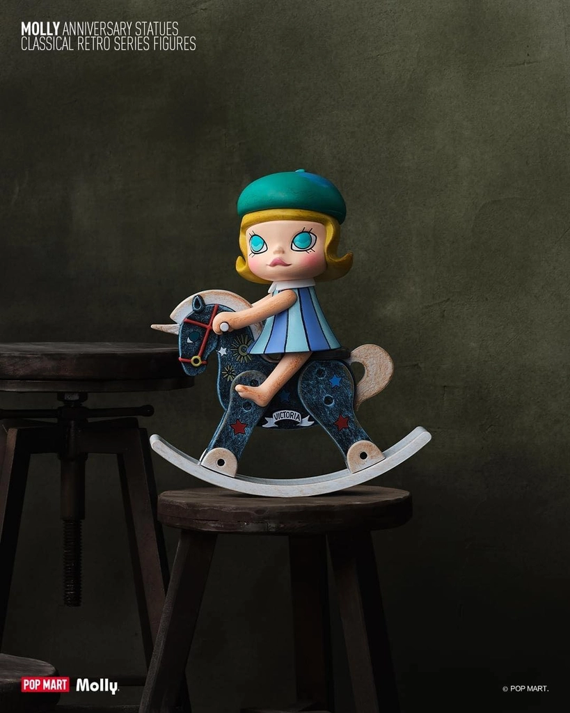 Mô hình đồ chơi Blind box Molly Anniversary Statues Classical Retro (Tượng Kỷ Niệm Cổ Điển) POP MART