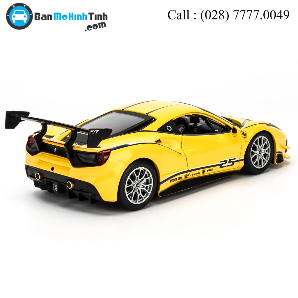  Mô hình xe Ferrari 488 Challenge Yellow 1:24 Bburago- 18-26307 
