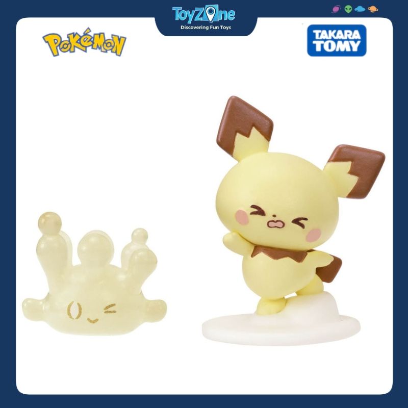 Mô hình Pokemon Pokepeace Doll Balloon Pichu & Milcery TAKARA TOMY