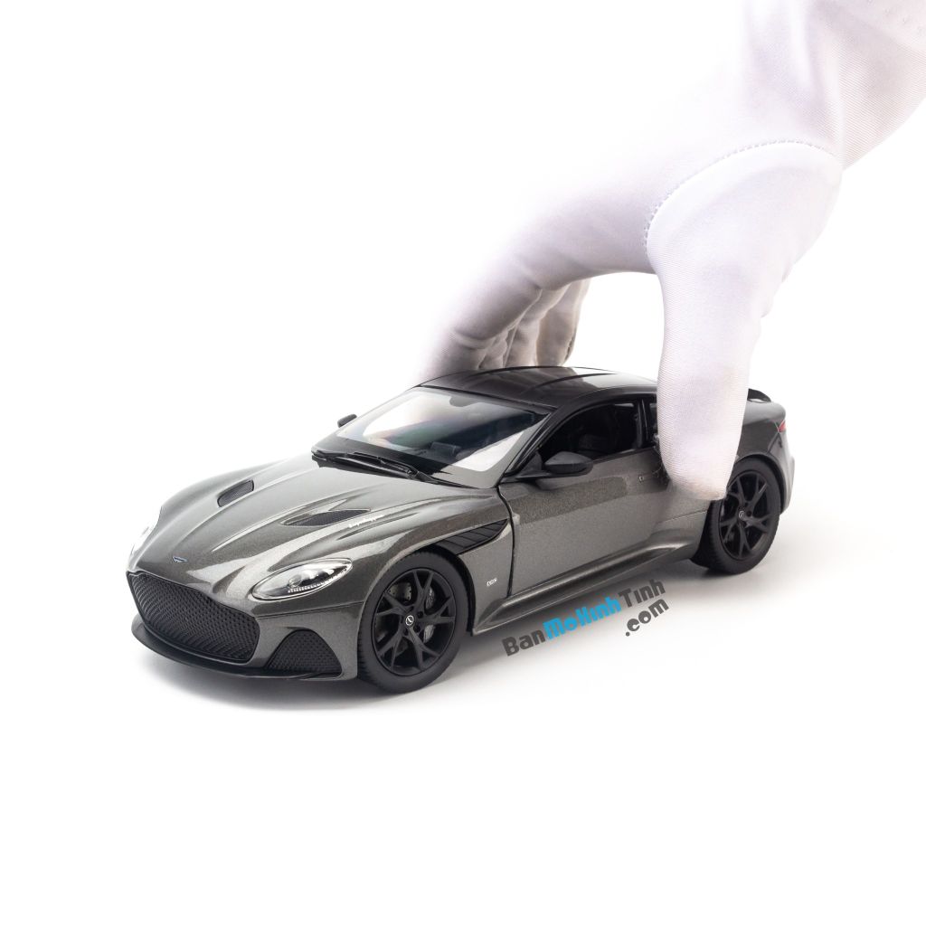 Mô hình siêu xe Aston Martin DBS Superleggera Grey 1:24 Welly giá rẻ (16)