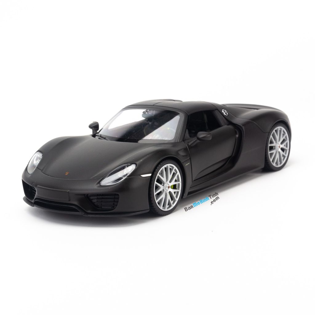 Mô hình xe Porsche 918 Spyder 1:24 Welly Matte Black (1)