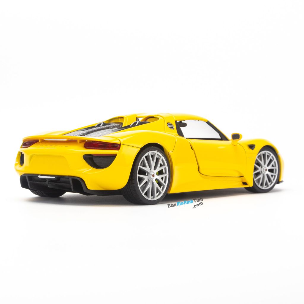 Mô hình xe Porsche 918 Spyder 1:24 Welly Yellow (5)