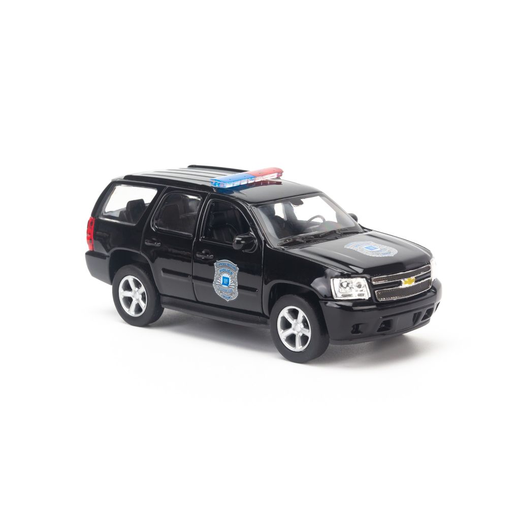  Mô hình xe 2008 Chevrolet Tahoe Police 1:36 Welly Black 