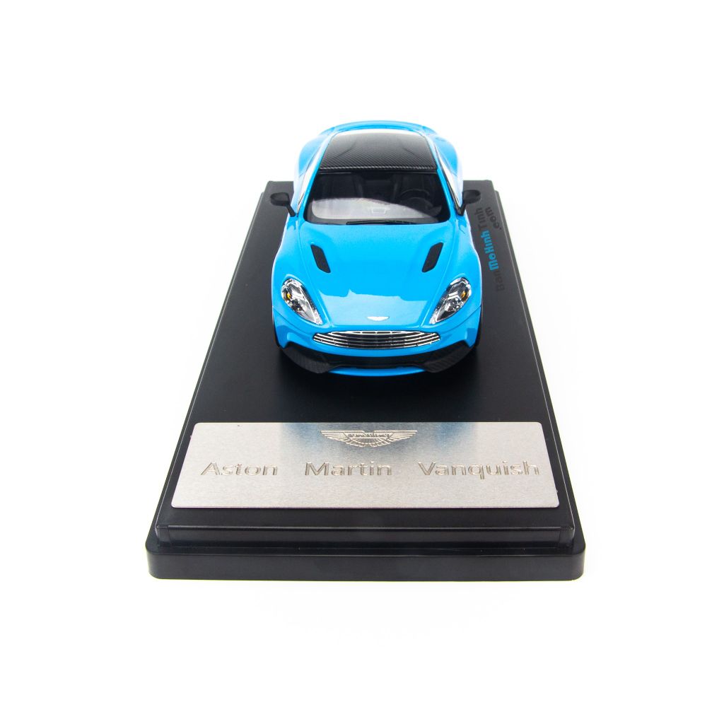 Mô hình siêu xe Aston Martin Vanquish Blue 1:43 Dealer (8)