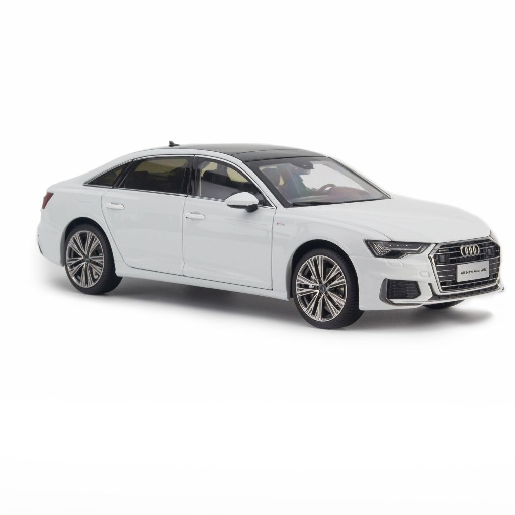 Mô hình xe Audi A6L 2019 1:18 Dealer White