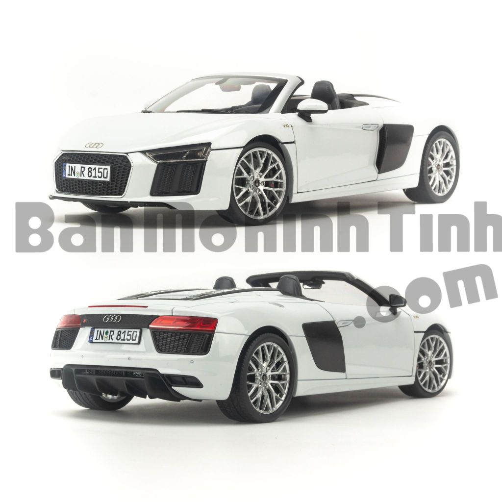 Mô hình xe Audi R8 Spyder V10 Plus 1:18 Iscale