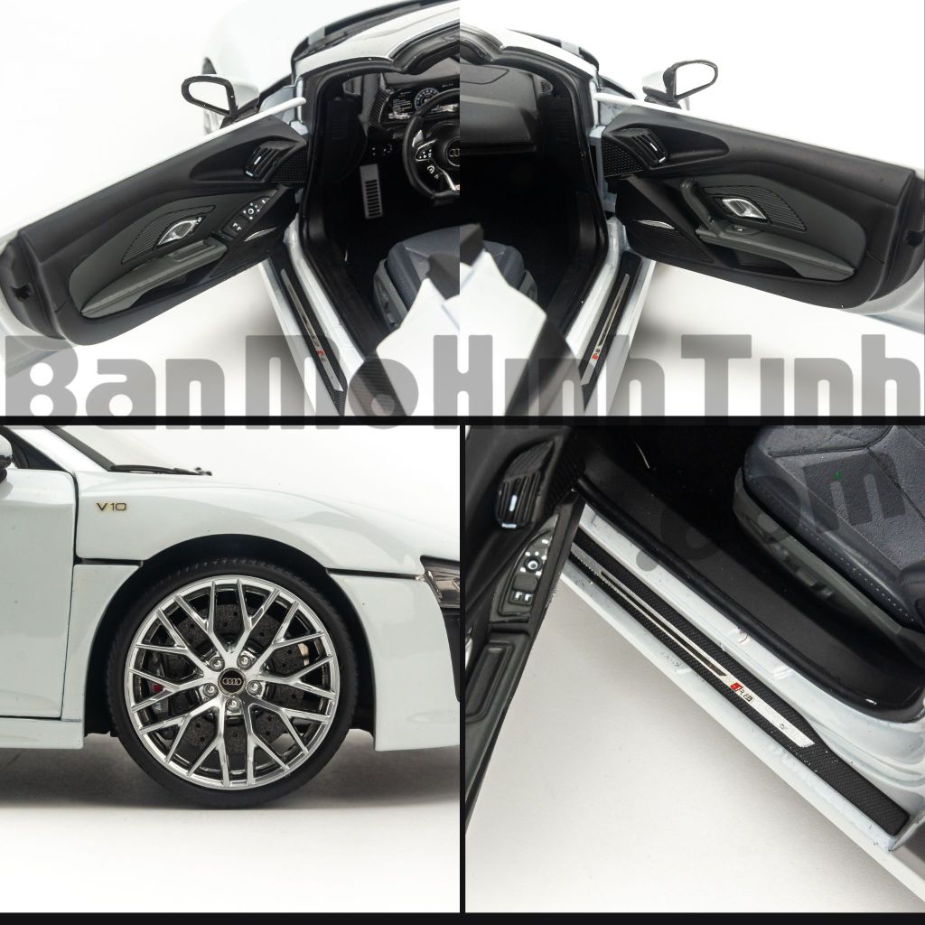 Mô hình xe Audi R8 Spyder V10 Plus 1:18 Iscale