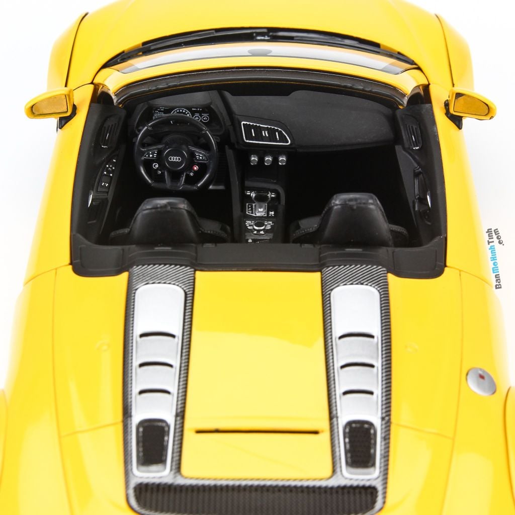 Mô hình xe Audi R8 Spyder V10 Yellow 1:18 iScale (7)
