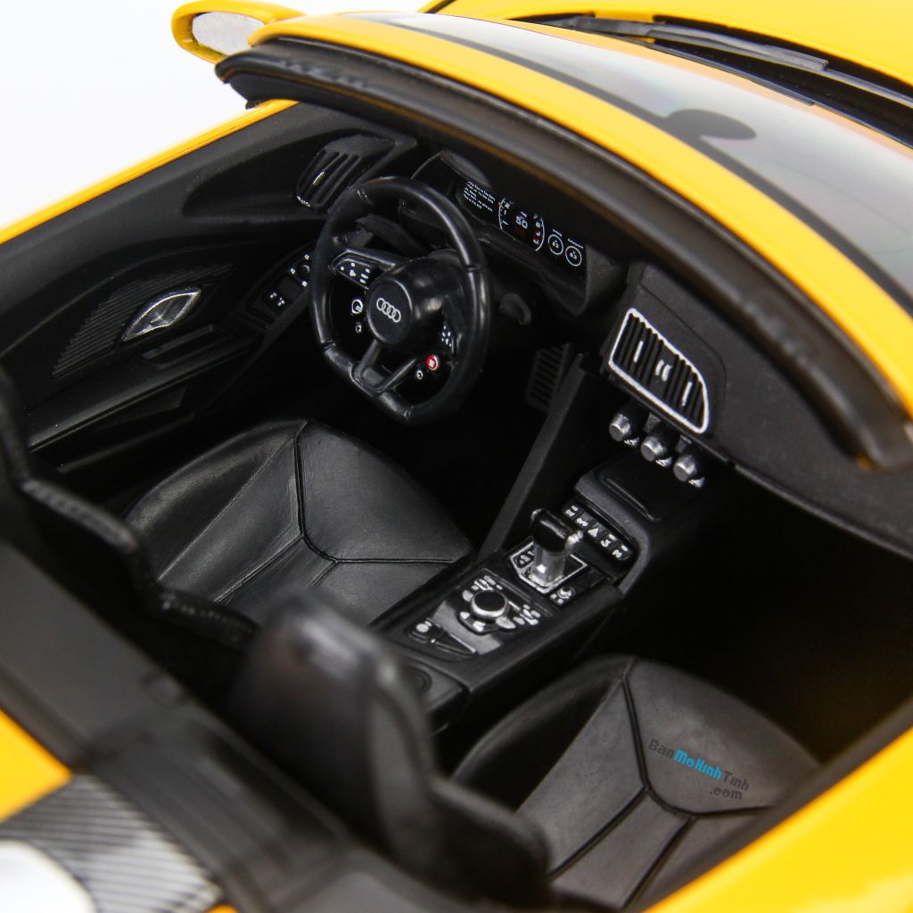Mô hình xe Audi R8 Spyder V10 Yellow 1:18 iScale (8)