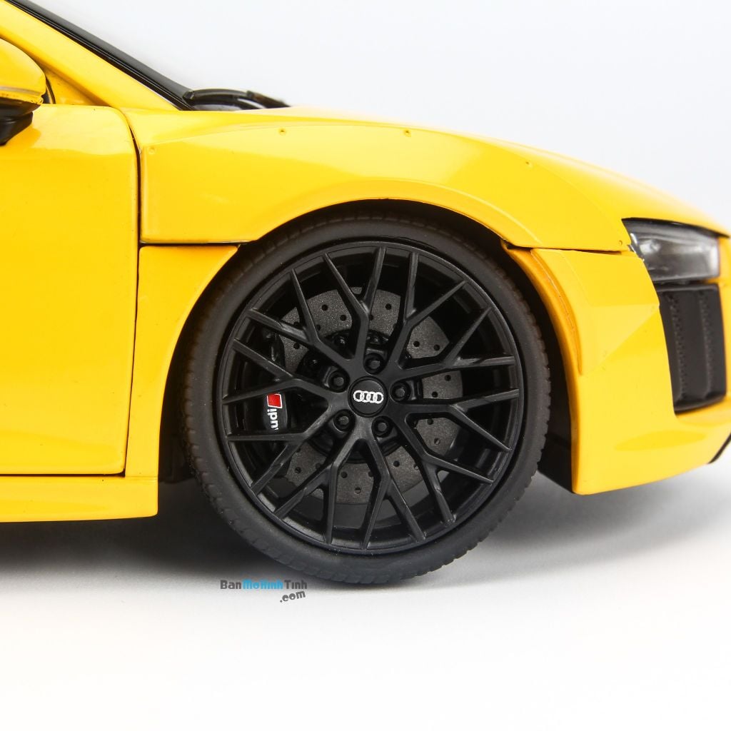 Mô hình xe Audi R8 Spyder V10 Yellow 1:18 iScale (6)