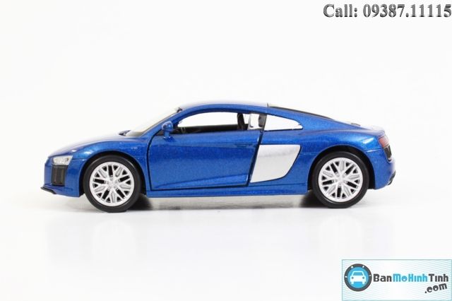 Mô hình xe Audi R8 V10 2016 Blue 1:36 Welly