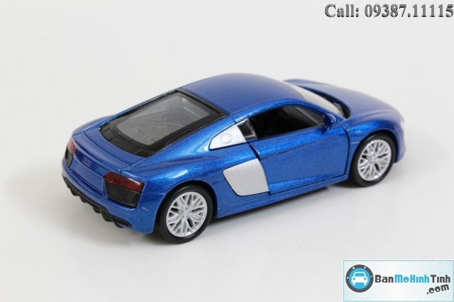 Mô hình xe Audi R8 V10 2016 Blue 1:36 Welly