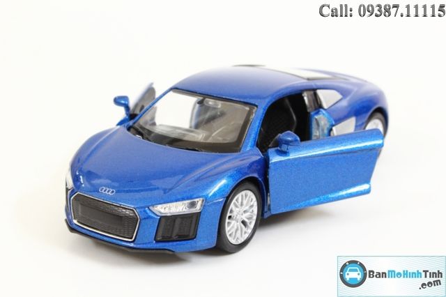 Mô hình xe Audi R8 V10 2016 Blue 1:36 Welly