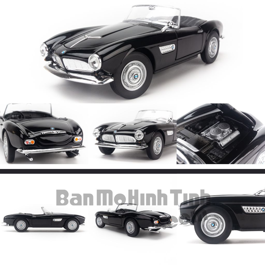 Mô hình xe BMW 507 Convertible 1:24 Welly Black (3)