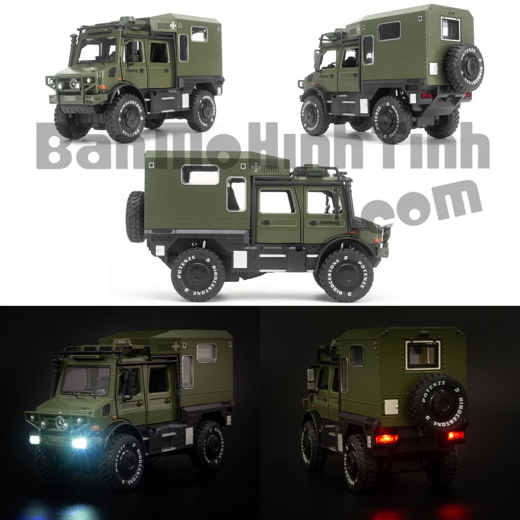 Mô hình xe bọc thép Mercedes Benz Unimog 1:28 Chimei Model