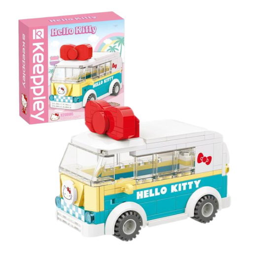  Mô hình xe bus lắp ráp đồ chơi Hello Kitty Keeppley 