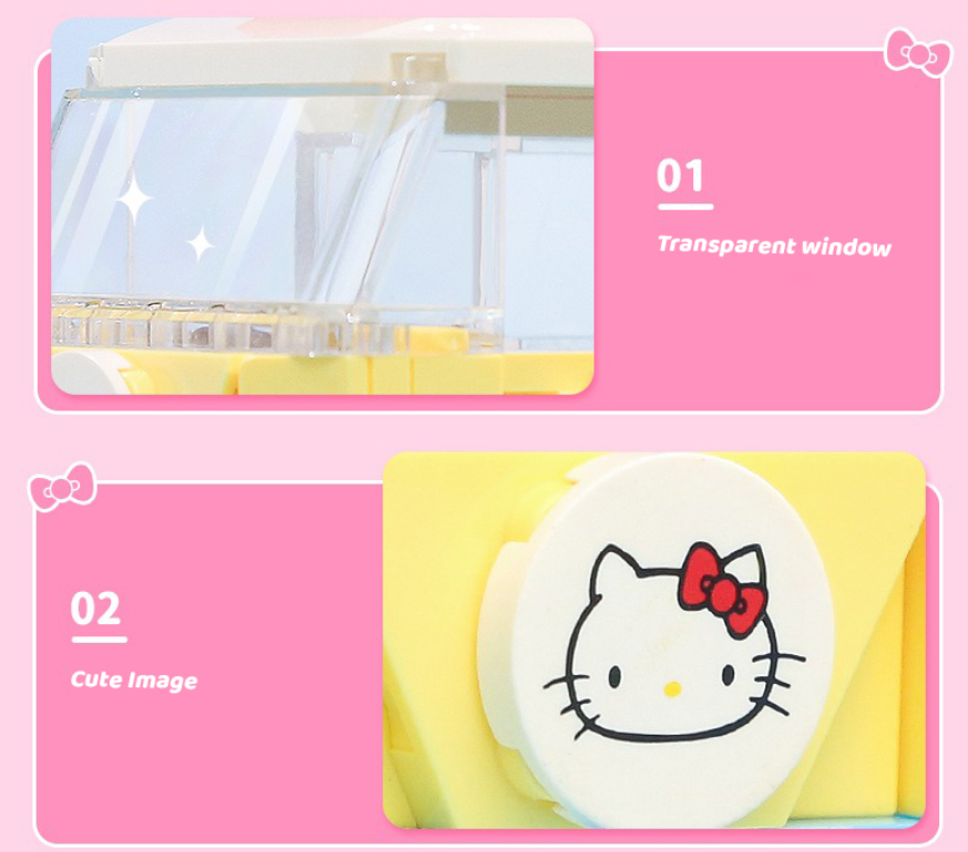 Mô hình lắp ráp xe buýt đồ chơi Hello Kitty Keeppley