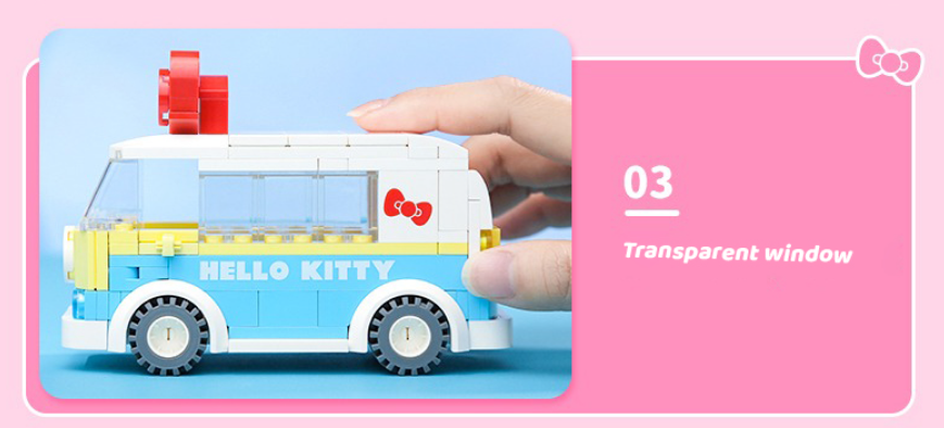 Mô hình lắp ráp xe buýt đồ chơi Hello Kitty Keeppley
