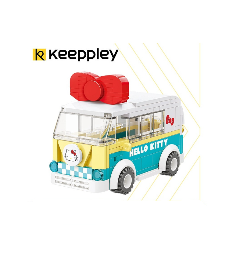 Mô hình lắp ráp xe buýt đồ chơi Hello Kitty Keeppley