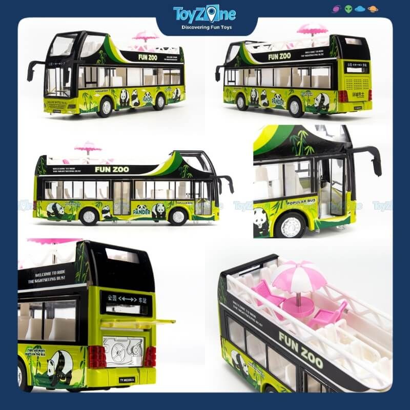 Mô hình xe buýt đồ chơi 2 tầng City Tour Ty model