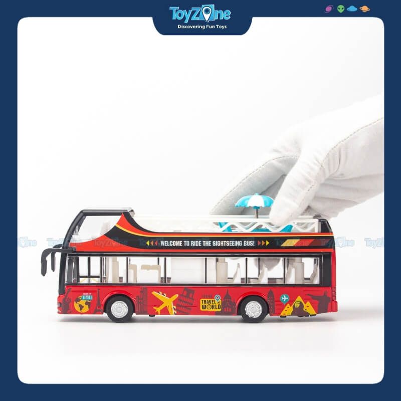Mô hình xe buýt đồ chơi 2 tầng City Tour Ty model