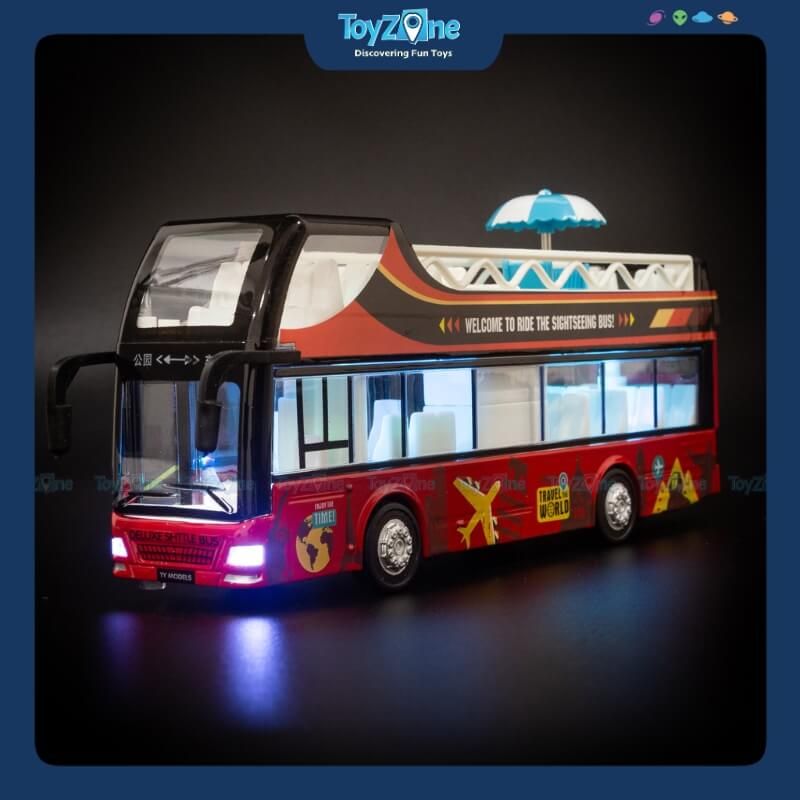 Mô hình xe buýt đồ chơi 2 tầng City Tour Ty model