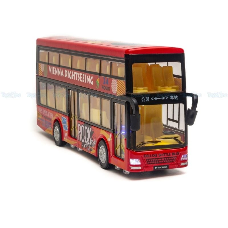 Mô hình xe buýt đồ chơi 2 tầng Ty model