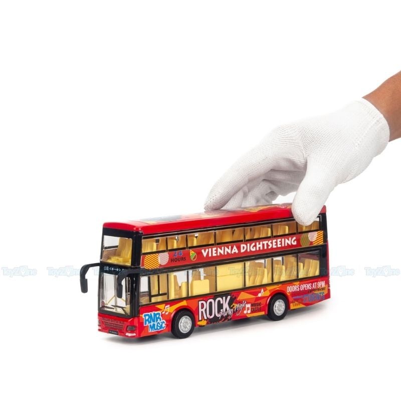 Mô hình xe buýt đồ chơi 2 tầng Ty model