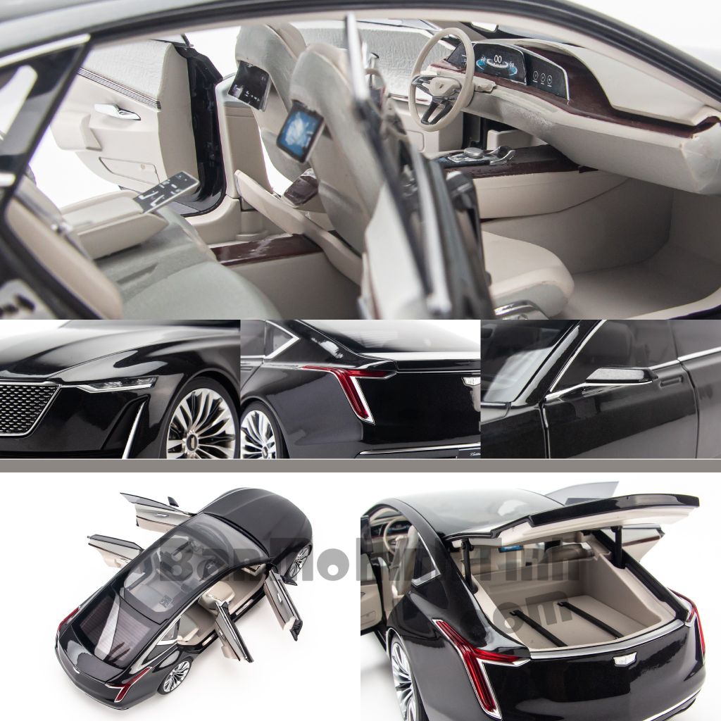 Mô hình xe Cadillac Escala Concept 1:18 Dealer Black (4)