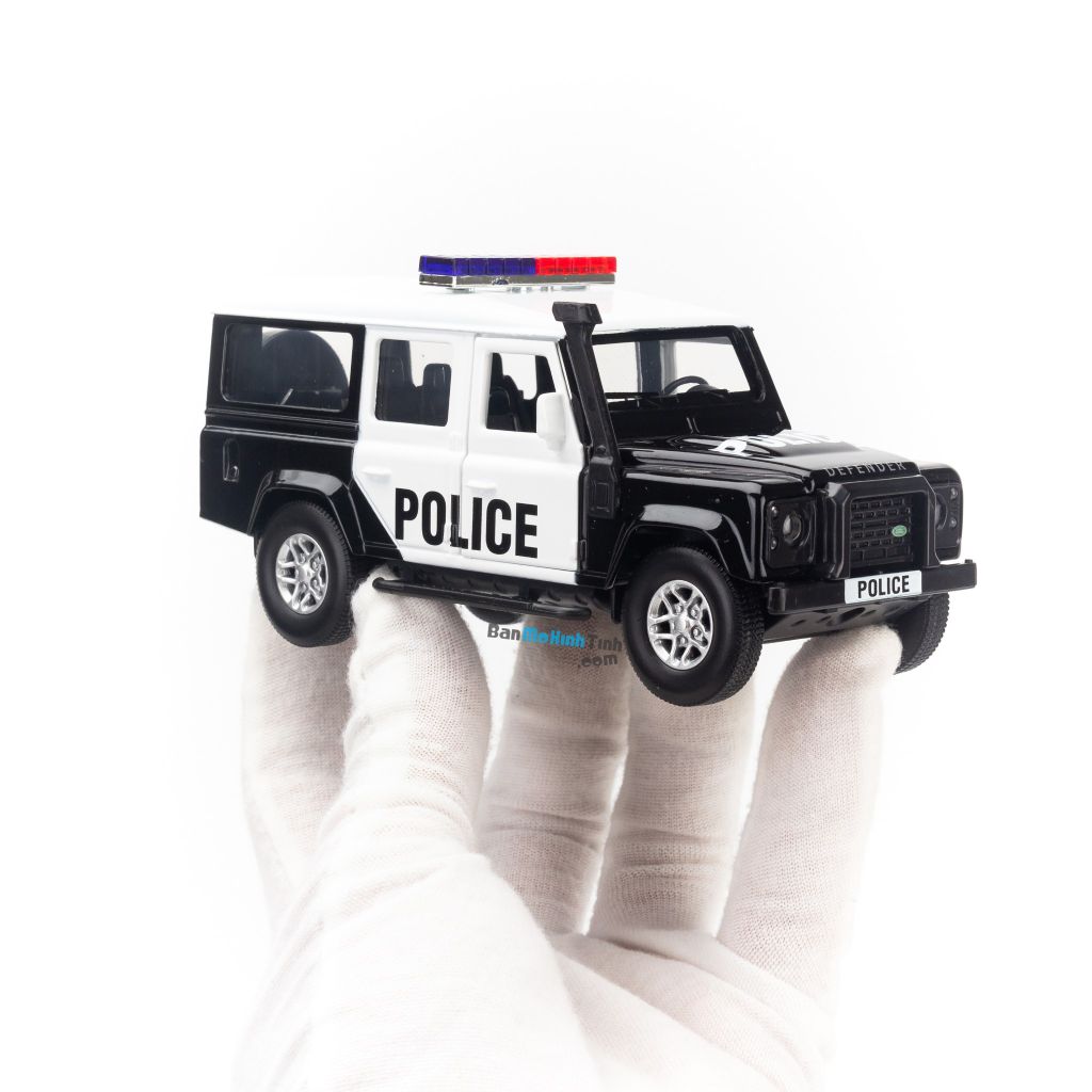 Mô hình xe cảnh sát Land rover Defender 1:36 Jackiekim (6)