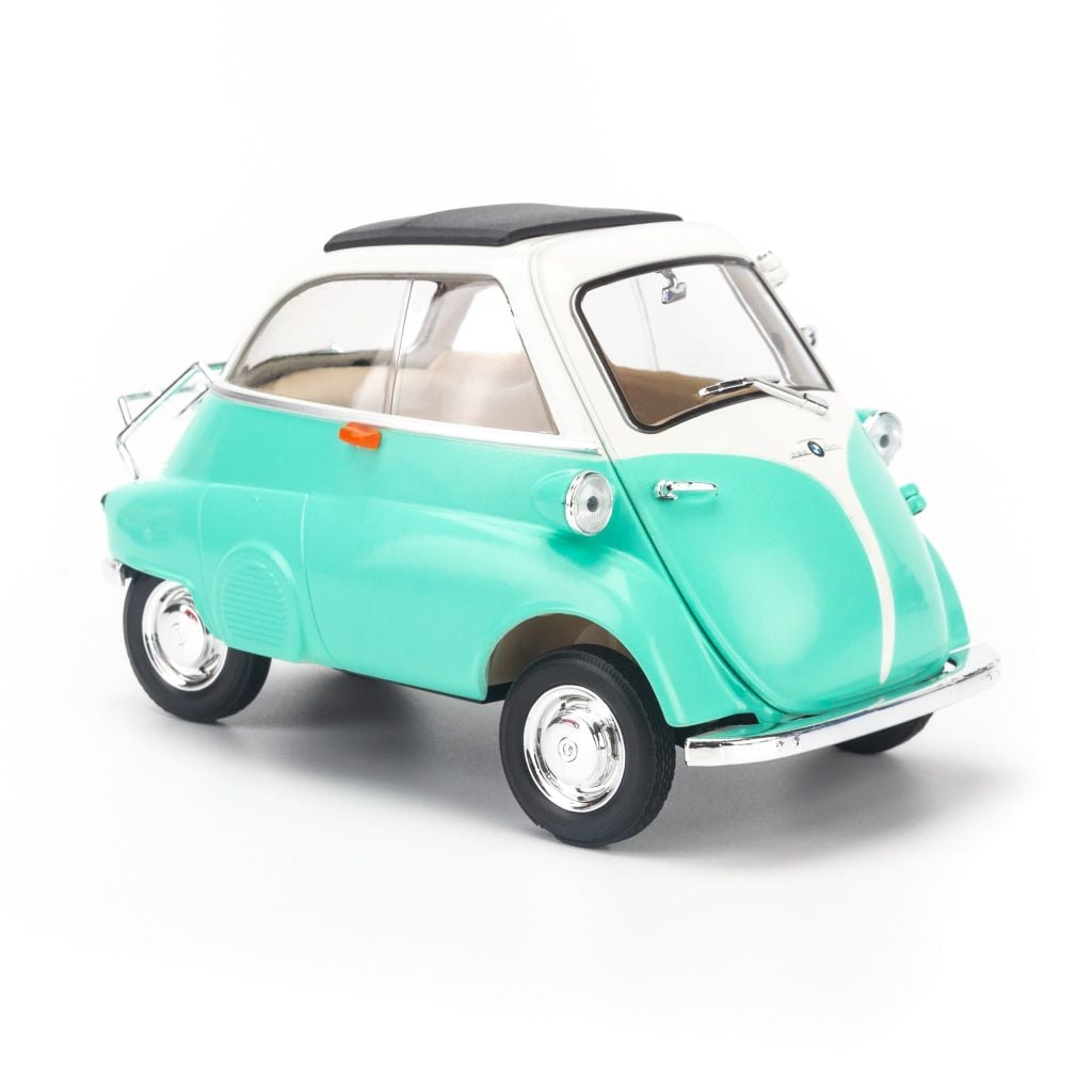 Mô hình xe cổ BMW Isetta 1:18 Welly Aquamarine