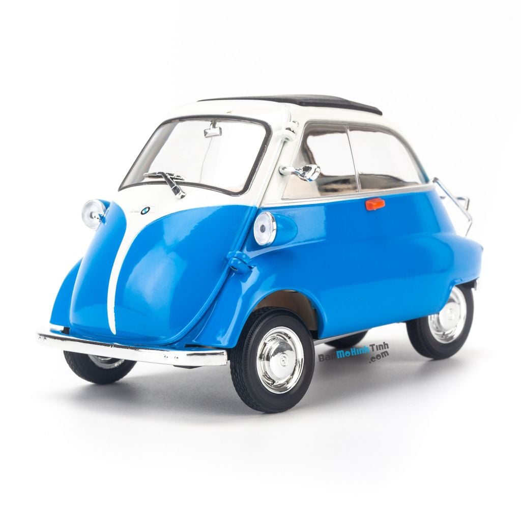 Mô hình xe cổ BMW Isetta 1:18 Welly Blue (1)
