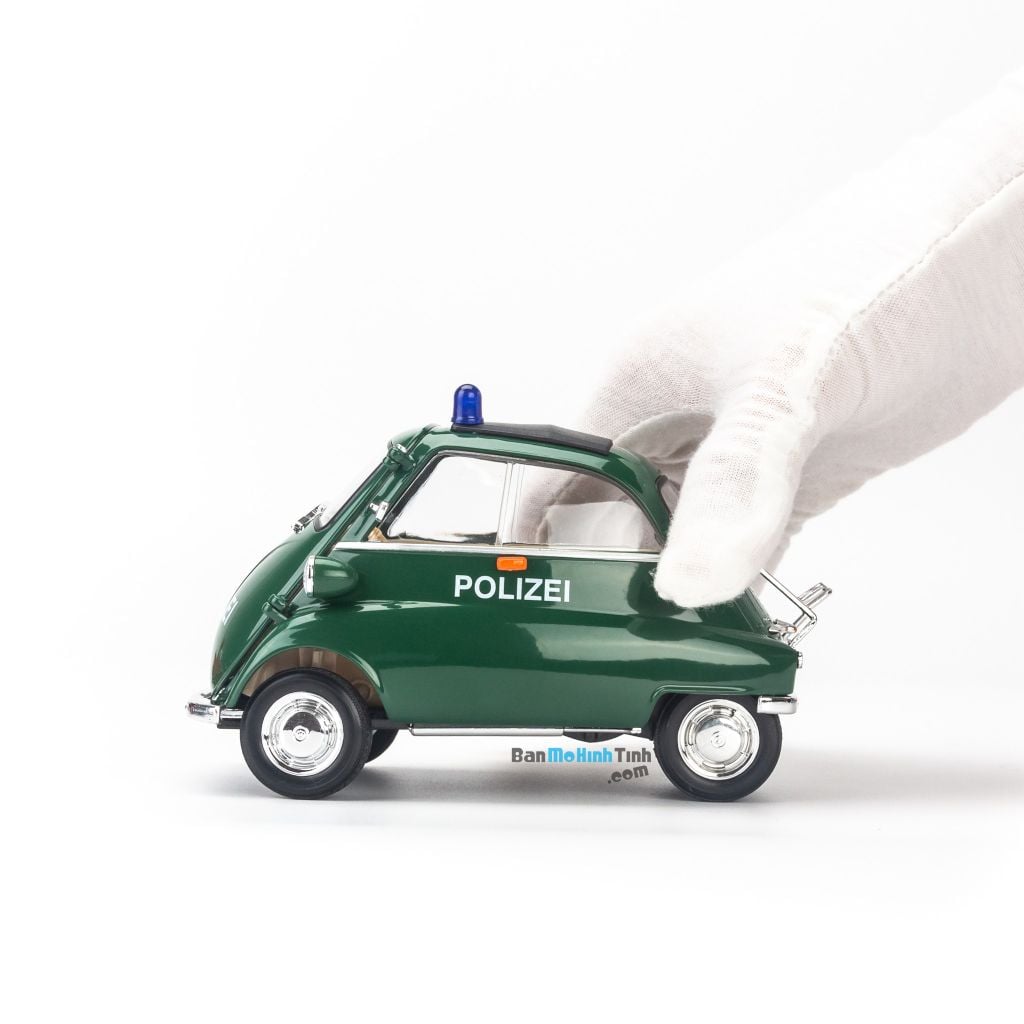 Mô hình xe cổ BMW Isetta 1:18 Welly Green Germany Police (4)