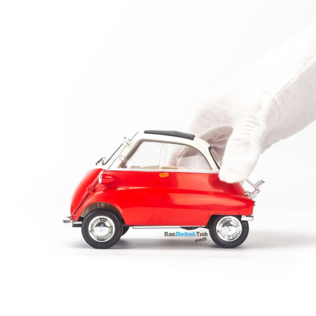 Mô hình xe cổ BMW Isetta 1:18 Welly Red (4)