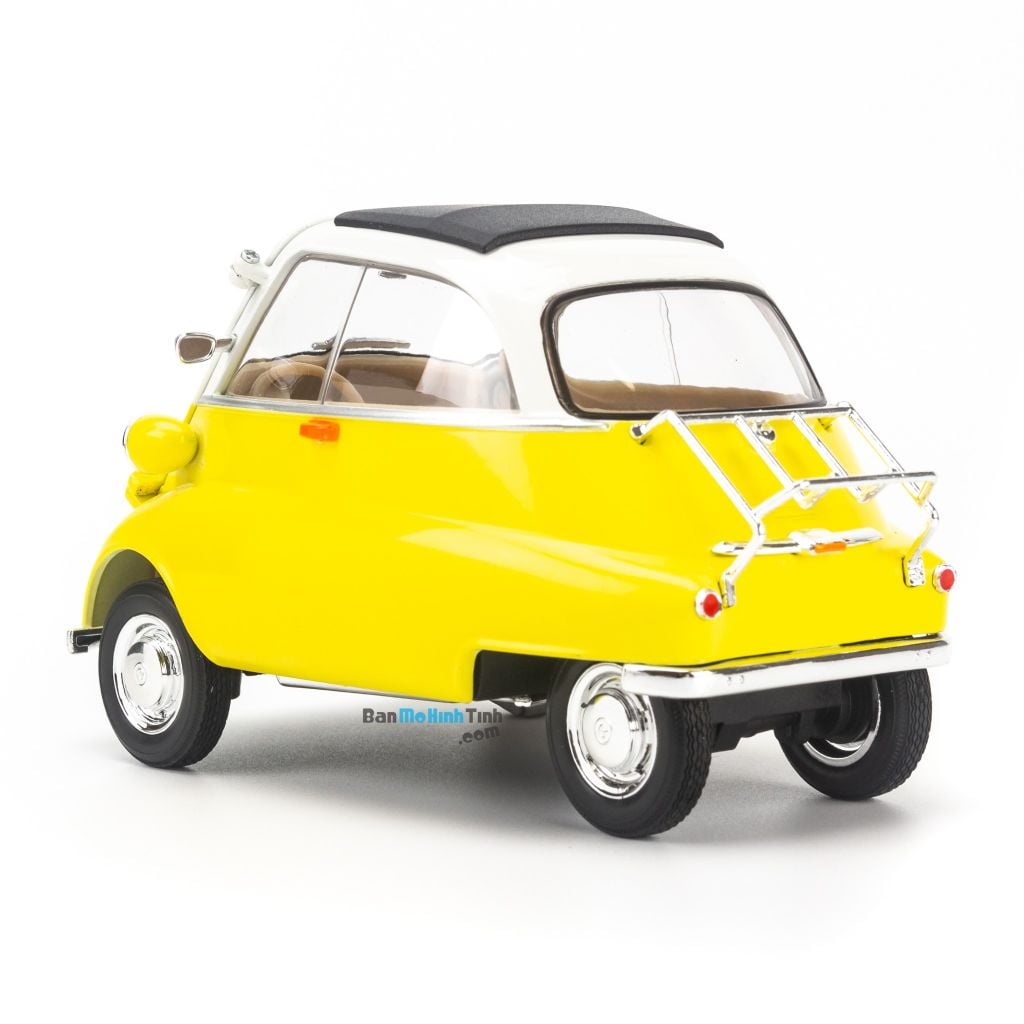 Mô hình xe cổ BMW Isetta 1:18 Welly Yellow (2)