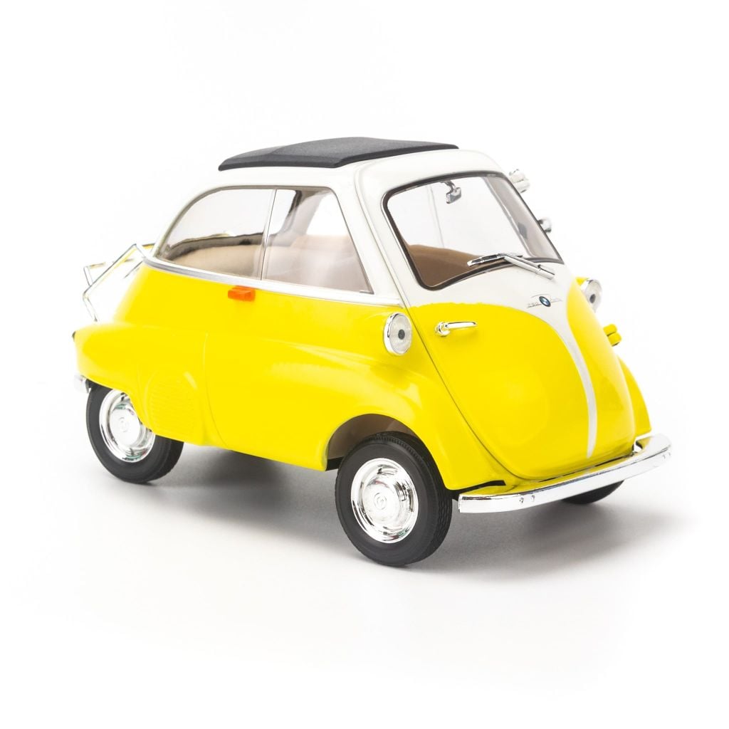 Mô hình xe cổ BMW Isetta 1:18 Welly Yellow