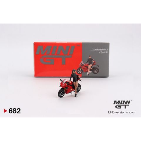 Mô hình xe Ducati Panigale V4S w/ Ducati Girl 1:64 MiniGT