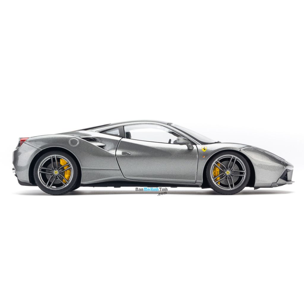 Mô hình xe Ferarri 488 GTB 1:18 Bburago Signature Grey (2)