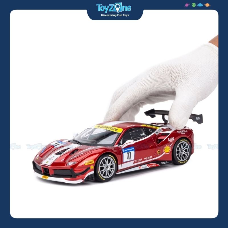 Mô hình xe Ferrari 488 Challenge Formula Racing 2017 1:24 BBURAGO