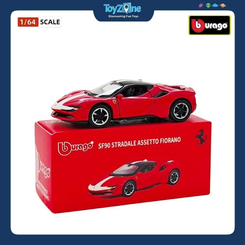 Mô hình xe Ferrari SF90 Stradale Hardcover 1:64 Bburago