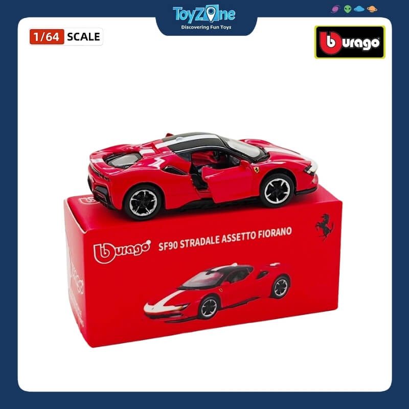 Mô hình xe Ferrari SF90 Stradale Hardcover 1:64 Bburago