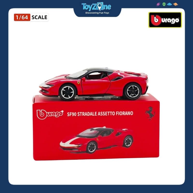 Mô hình xe Ferrari SF90 Stradale Hardcover 1:64 Bburago