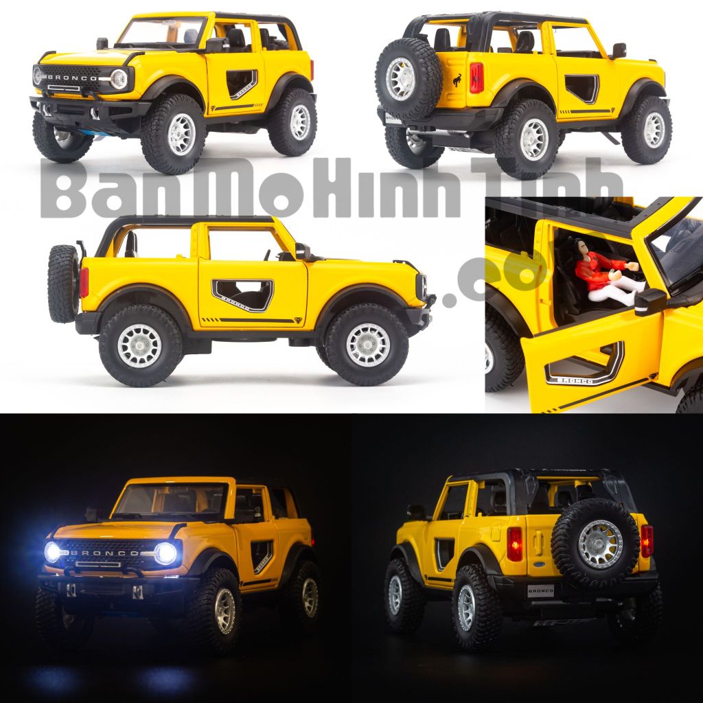 Mô hình xe Ford Bronco Badlands 2021 1:32 Alloy model