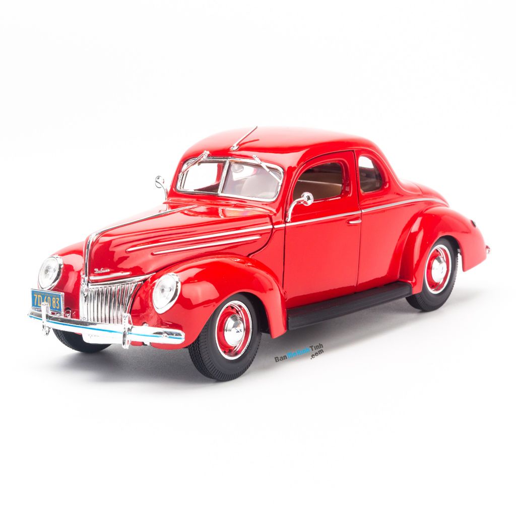 Mô hình xe Ford Deluxe Coupe 1939 1:18 Maisto Red (1)
